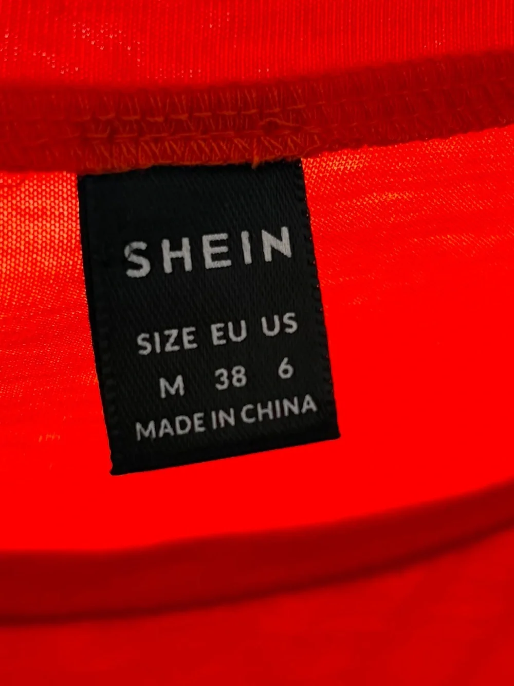 SHEIN Bright Orange Ruffle Sleeve Tee